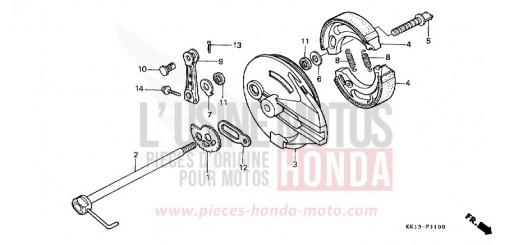 BREMSPLATTE, HINTEN XR250RE de 1984